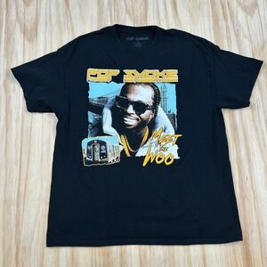 Pop Smoke T shirt Meet the Woo Graphic Print Black Short Sleeve Hip Hop Mens XL